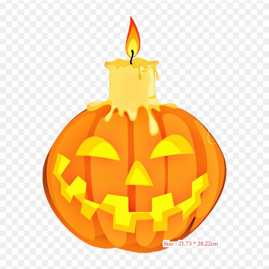 Halloween Calabaza Dibujo Jack Skellington Pumpkin Iron On Heat Transfer Printing Vinyl Patches Sticker for Clothes DIY Appliques Washable Patches