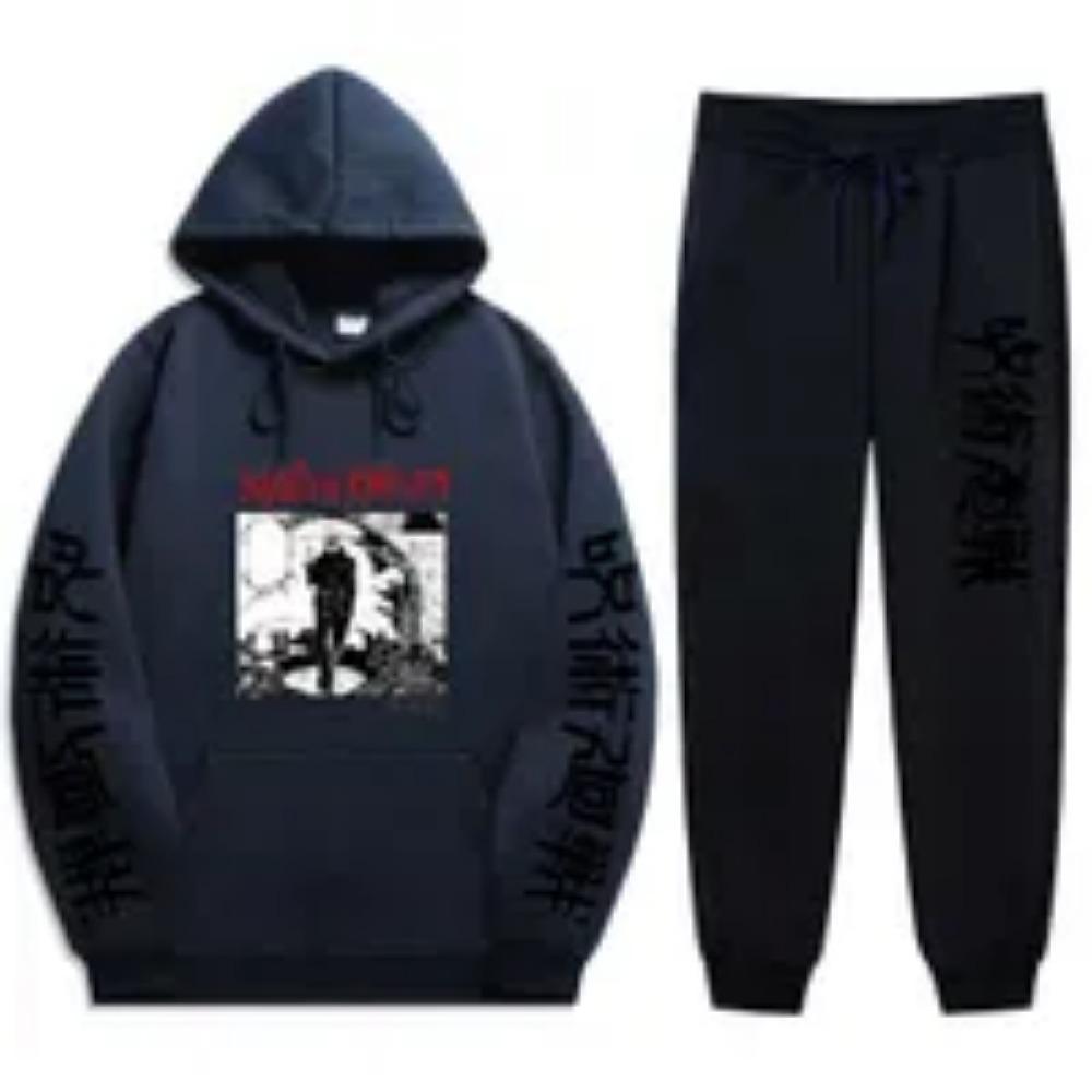 2021 Jujutsu Kaisen Anime Hoodie and Pants Sets Men Women Winter Fashion 2 Piece Set Tracksuit and Sweatpants Jujutsu Kaisen Sui X0909