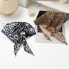 Soft Wrap Leopard Print Hair Scarf Hip Hop Punk Bandana Headwear Triangular Headscarf  Streetwear