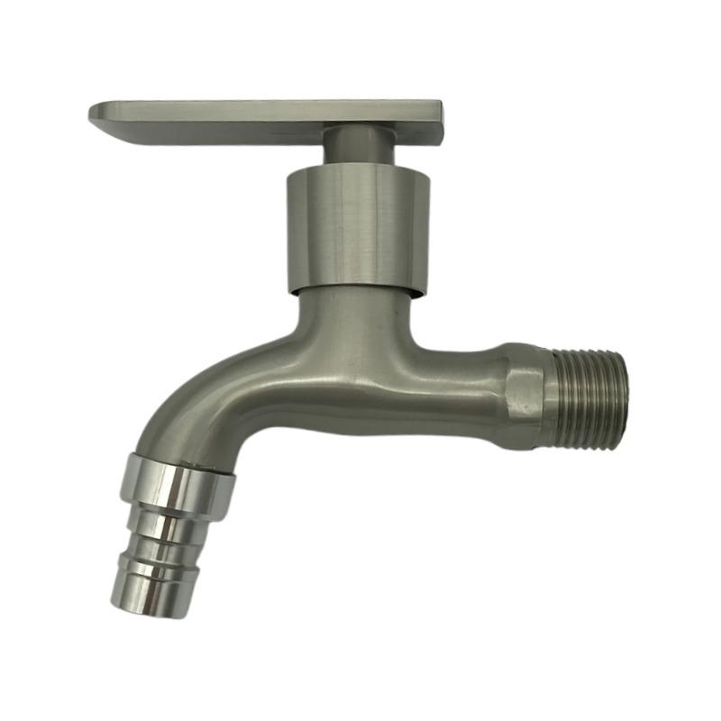 304 Stainless Steel Faucet, Washing Machine Connection Faucet, for Home Kitchen Bathroom Stainless Steel Faucet, Single-Hole Installation