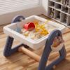 Children's Set Chair Study Table Educational Multi-functional Drawing Board DIY Plug-in Pipe Building Block Table