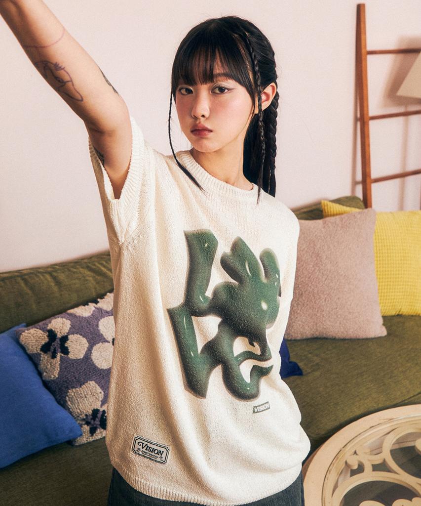 VISION STREETWEAR Vsw 3D Love Washable Knit Ivory
