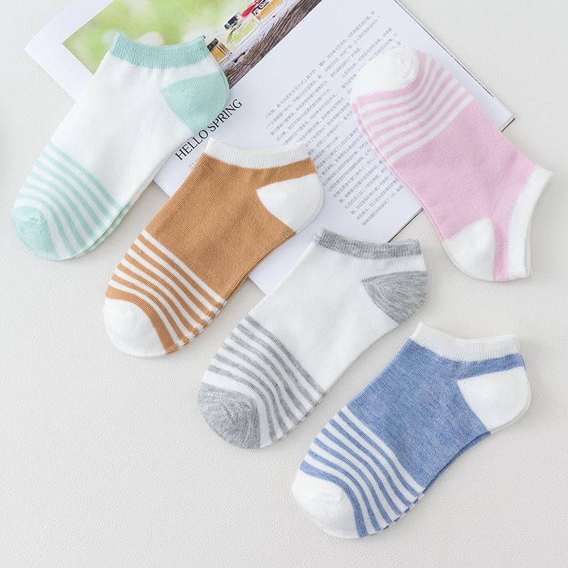 5 пар женских носков Asakuchi, милые японские мультяшные аниме тонкие невидимые короткие носки-лодочки для девочек