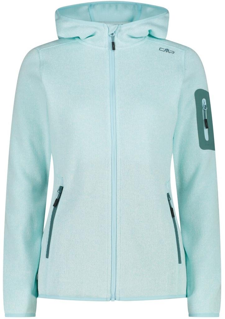 Jacket CMP Woman Fleece Jacket Fix Hood (3H19826) Jacket Knitted Melange Hoody (3h19826-05et) Opal-white