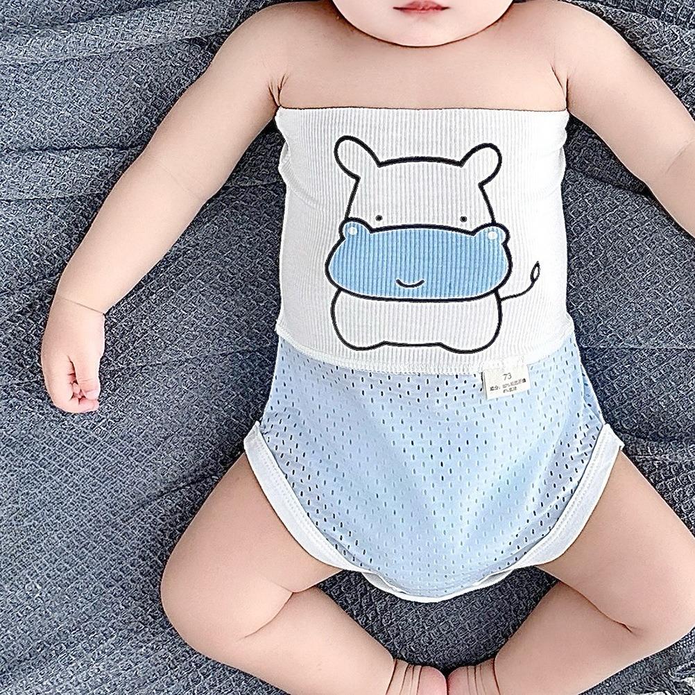 Baby Belly Protector Band Summer Breathable Mesh High Waist Belly Warmer Cute Cartoon Infant Stomach Guard Sleep Wrap