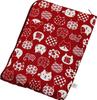 Kyosuke Goshuincho Made In 21 X 15 Zippered L-Shaped Pouch, Japan, Cm, (Nyankomon, Red)