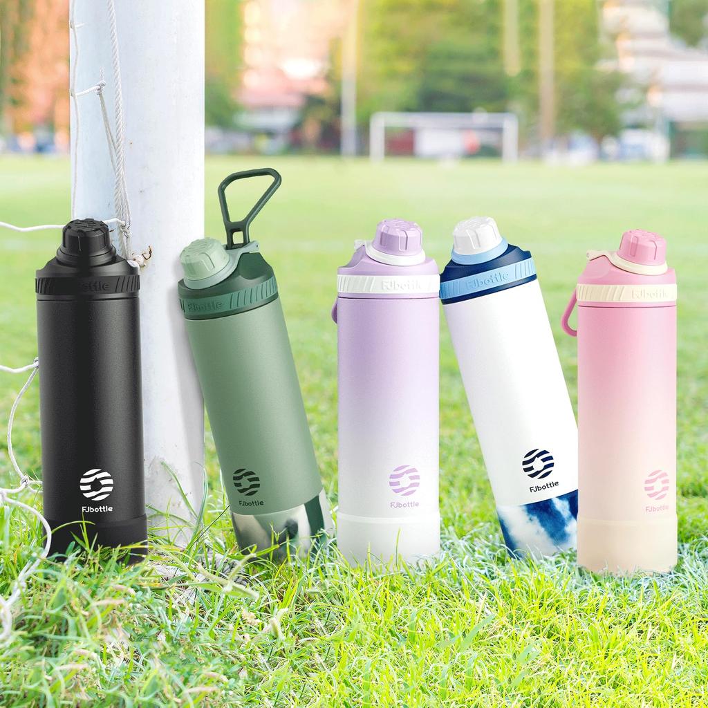 Бутылка для воды FJbottle объемом 710 мл с вакуумной изоляцией, винтовая крышка для питья с ручкой, спортивная бутылка объемом 7 литров, совместимая со спортивными напитками, большая