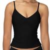 Womens Tops Sexy V Neck Camisole with Spaghetti Straps Double Lined Trendy Basic Tank for Fall Going Out