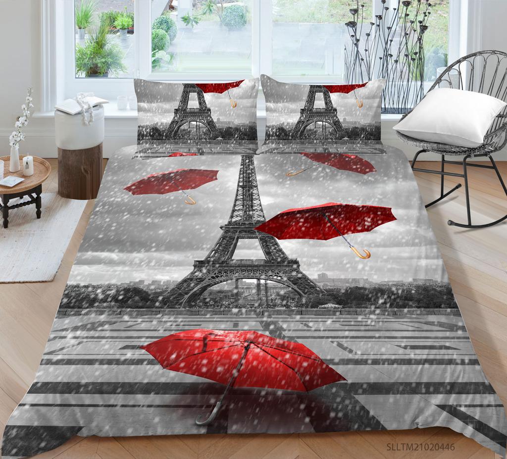 3D Digital Printing Home Bedding Set Pillow Cover Quilt Cover Bedding Set Duvet Cover Full Size Single/Double Bed Home Decoration