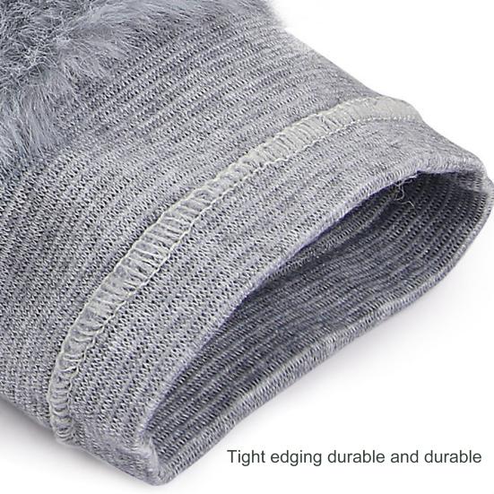 1 пара утолщенных флисовых наколенников, зимние теплые нескользящие высокоэластичные наколенники из искусственного кроличьего меха