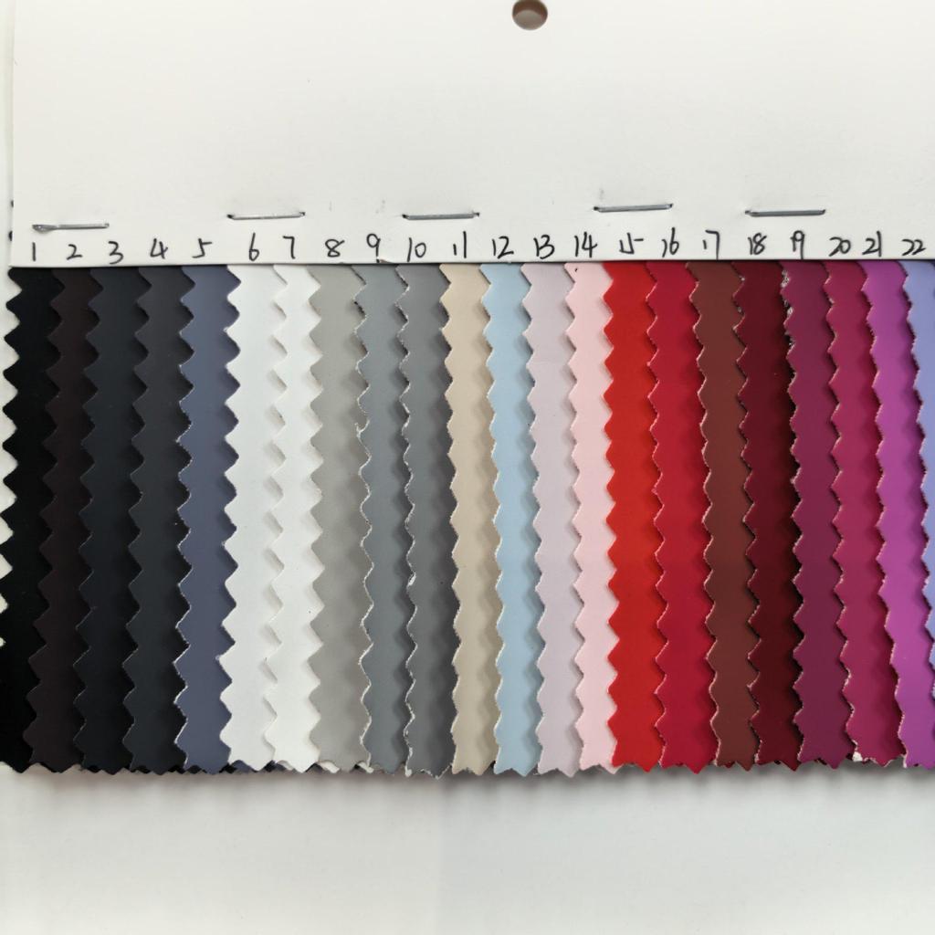 Stretch Fabric Base PU Leather Plain Weave 0.5mm for Luggage and Photo Album Packaging