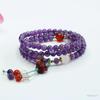 Juan Yu Amethyst Multi-layer Bracelet & Nine-Tailed Fox Necklace Set for Women