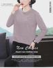 2023 Spring & Autumn Round Neck Long Sleeve Pullover Tops for Middle-Aged Women