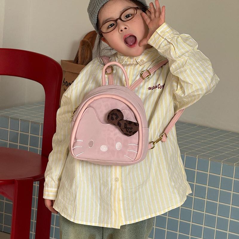 Hello Kitty Cartoon Cat Kids Backpack With Breathable Pu Material For School And Daily Use