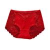 Ladies Mid-rise Plus Size Lace Panties Back Cutout Without Marks Belly Briefs