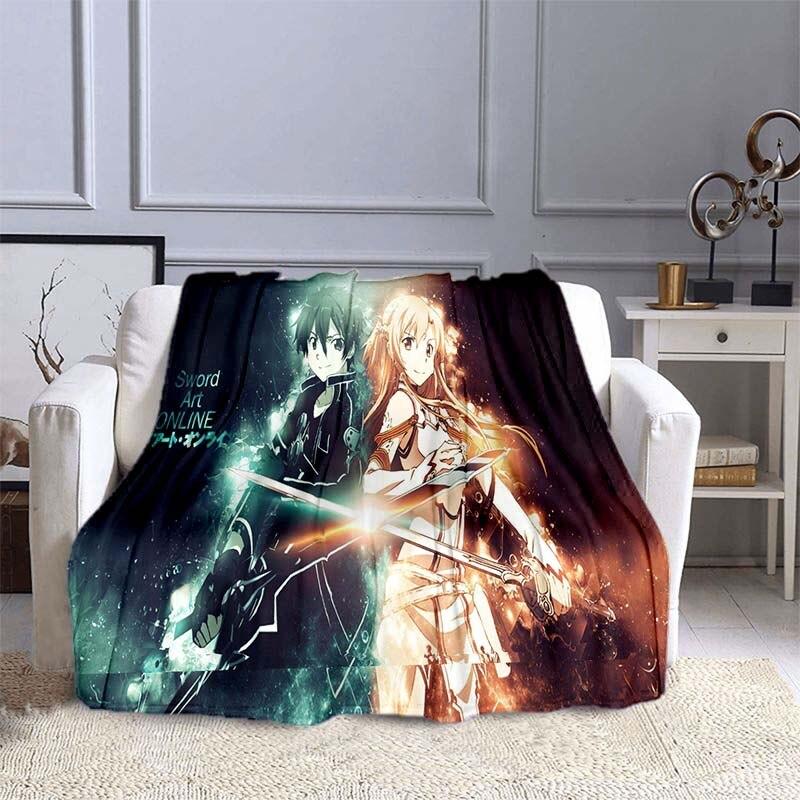 Аниме SAO Sword Art Online аниме современное одеяло Gedruckt Bettdecke Geschenk фланелевые мягкие плюшевые одеяла для дивана-кровати