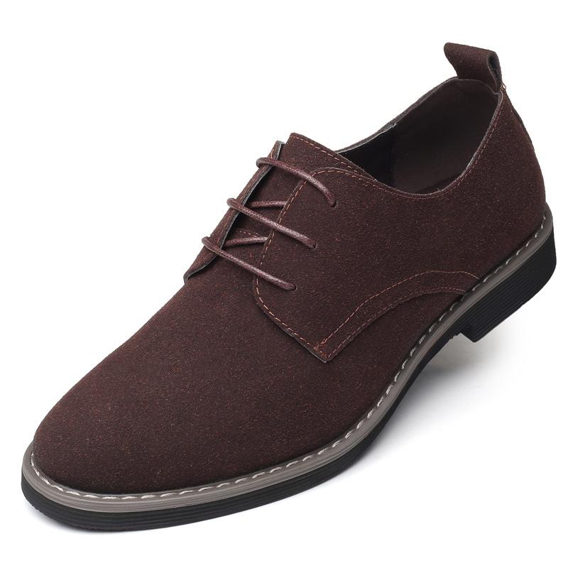 Men's Dress Shoes Plus Size Mens Oxford Shoes Suede Mens Casual Shoes Lace-ups Flats Comfortable Versatile Zapatos Para Hombres