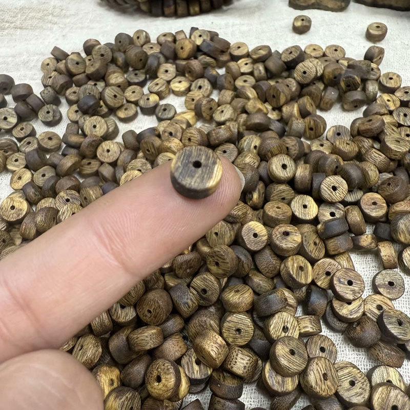 Браслет из натуральных бусин агарового дерева с разделителями — буддийский аксессуар для DIY