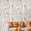 Съемные самоклеящиеся обои для гостиной и спальни (45 см * 300 см Терраццо с акварельными цветами