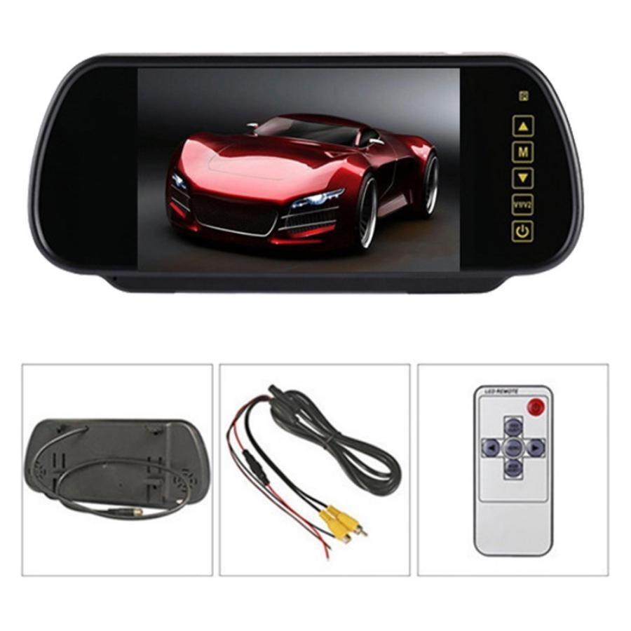 Suitable for 7-inch Rearview Mirror Display Short License Plate 7 Infrared Lights, Wireless Reverse Rearview Camera