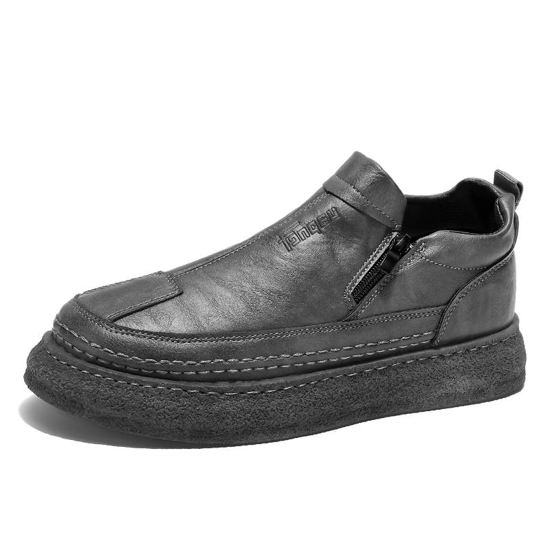 Fashion Flatform Key Height Brown Boots Man Basketball Retro Shoes Men Beige Men's Sneakers Sports Exercise Sho Wide Foot