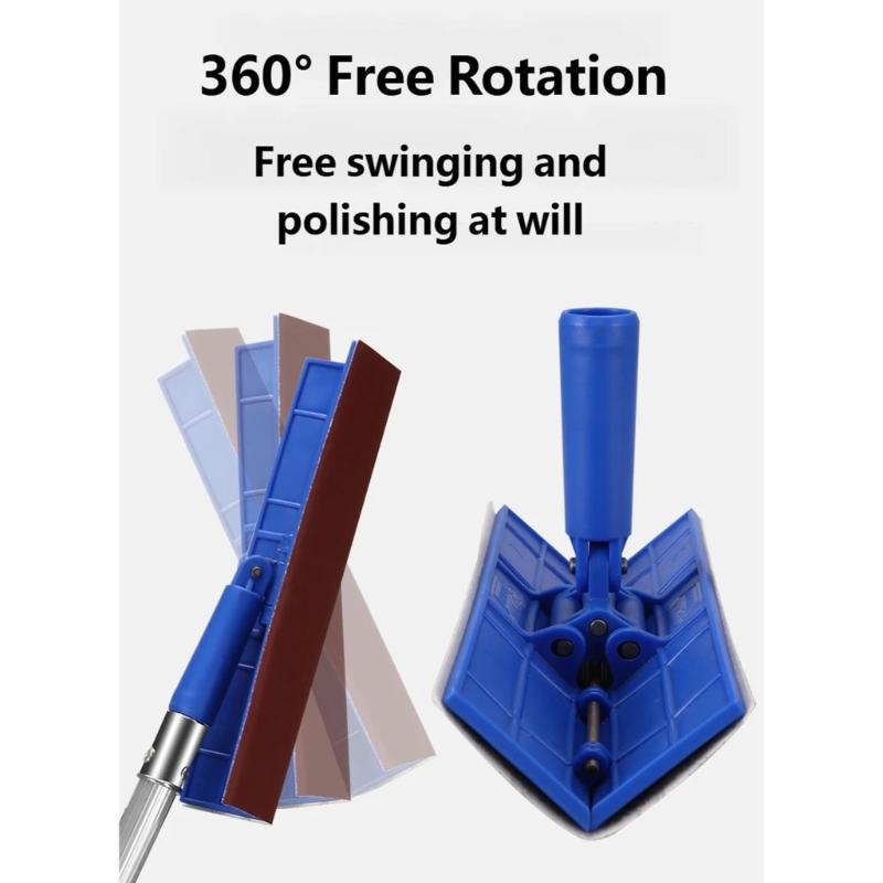 7Pcs Drywall Sandpaper Holder Set Adhesive Putty Finishing Tool for Smoothing Wall Ceiling Ergonomic Handle