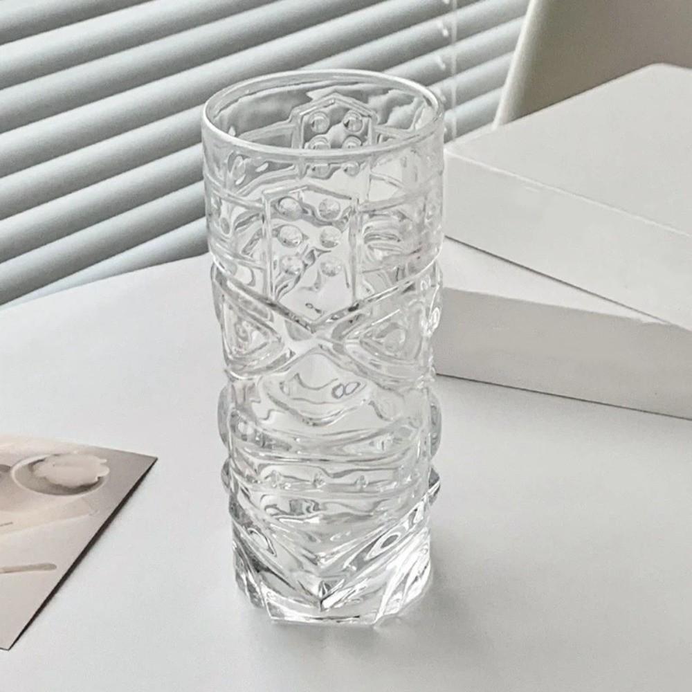 Vintage Mask Glass Cup 420ml Tiki Glasses Multi-functional Juice Cup Party