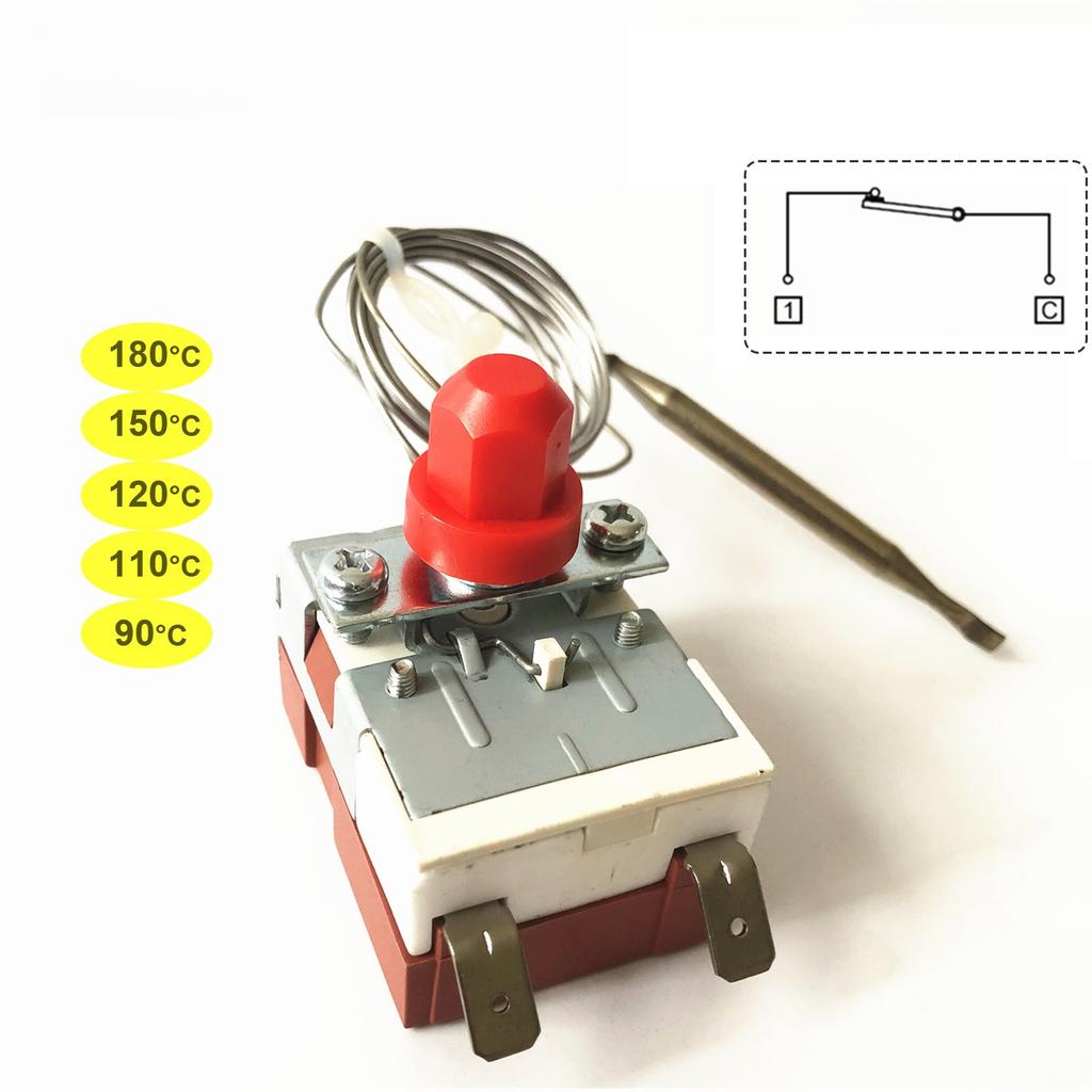 Термостат с капиллярным датчиком, термометр, ограничитель температуры, переключатель управления с ручным сбросом TSR- для бойлера, нагревателя, плиты