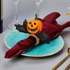 Кольца для салфеток на Хэллоуин Держатели колец для салфеток с рукой, глазом или тыквой Салфетки на Рождество Центральные элементы стола Для кухни