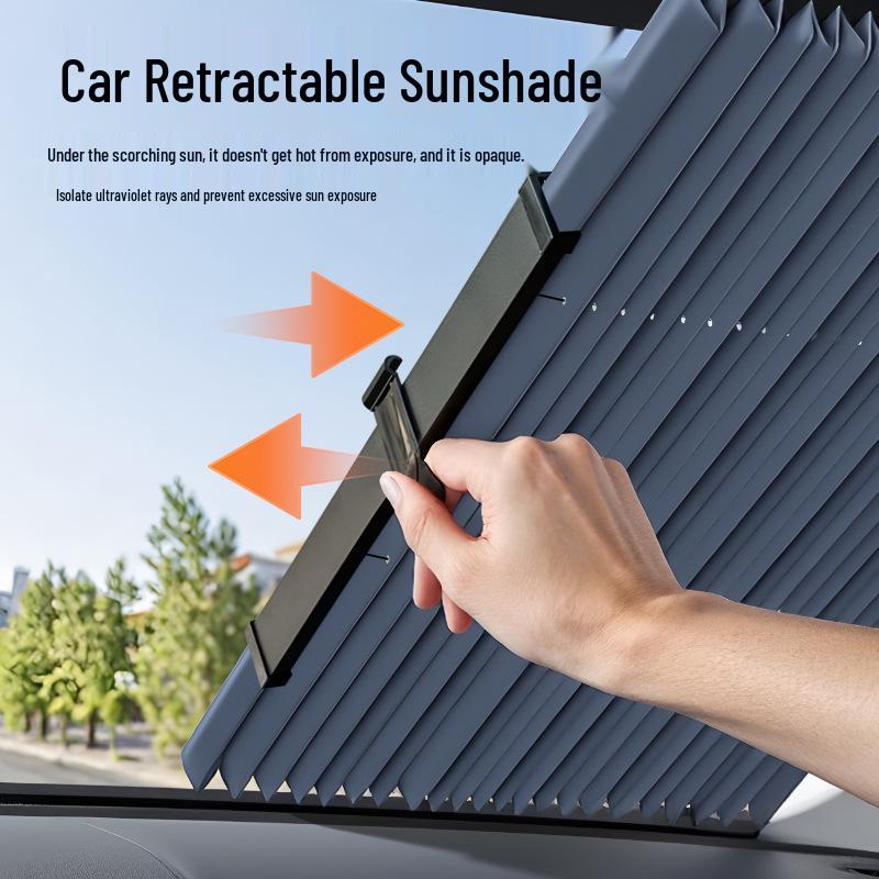Automatic Retractable Sunshade for New Energy Vehicles - Front Windshield Sun Protection