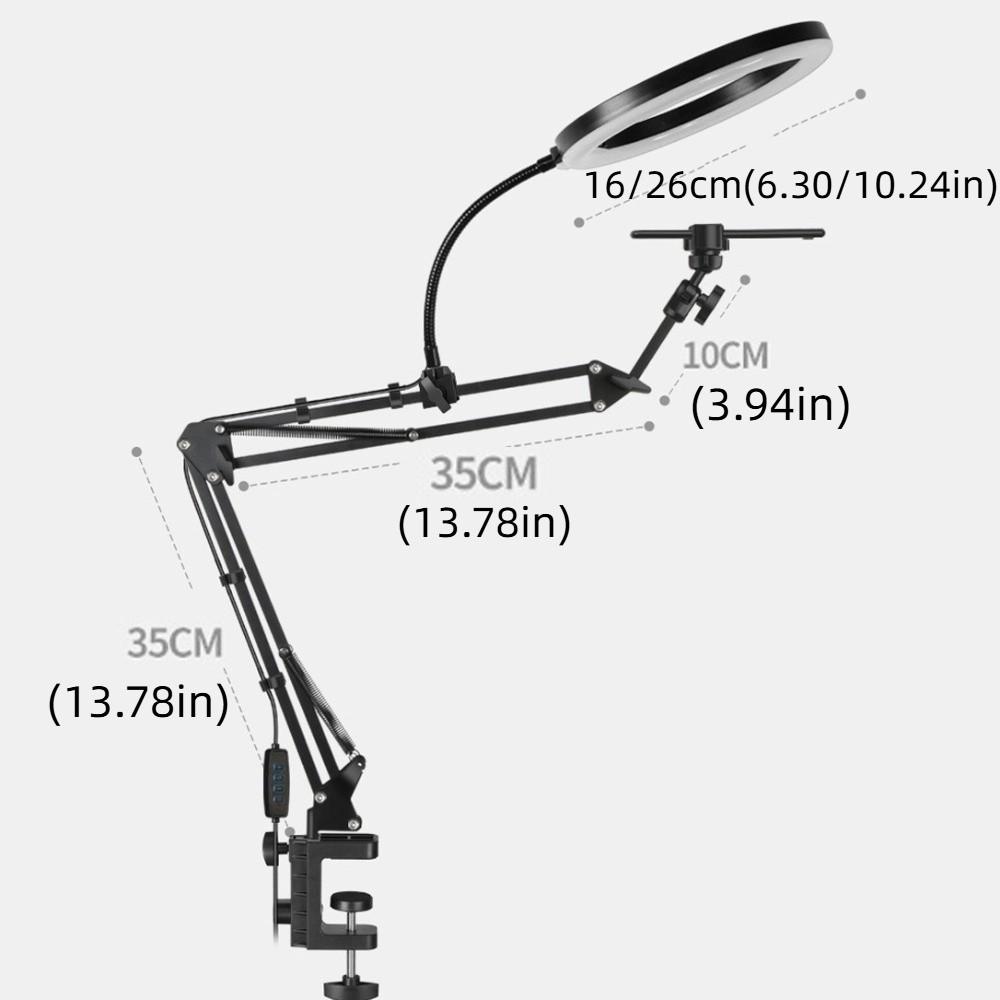 With Fill Light Mobile Phone Holder Adjustable Height Clamp Type Phone Holder Live Learning