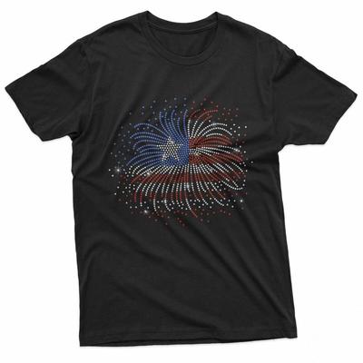 Блестящий Флаг США Смешная Футболка