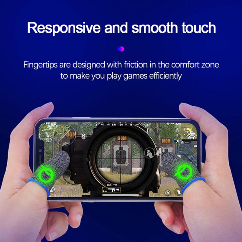 Breathable Luminous Gaming Finger Sleeve Fingertips For PUBG Mobile Games Sensitive Mobile Touch Screen Cover