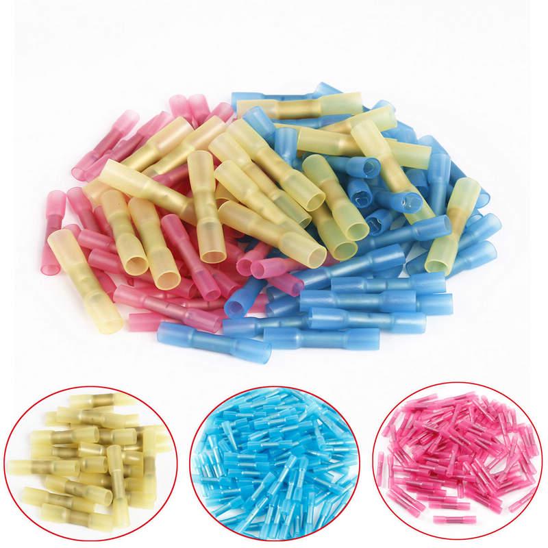 50 шт. смешанные термоусадочные клеммы для электрических проводов, обжимные клеммы