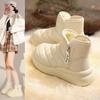 2025 Новые женские зимние сапоги для снега Бархатный плюш Теплые на платформе Повседневная хлопковая обувь Уличные Нескользящие Водонепроницаемые Женские Сапоги с высоким верхом