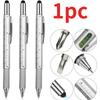 Многофункциональный инструмент 6 в 1, шариковая ручка, отвертка, уровень сенсорного экрана, сенсорный емкостный сенсорный экран телефона, стилус