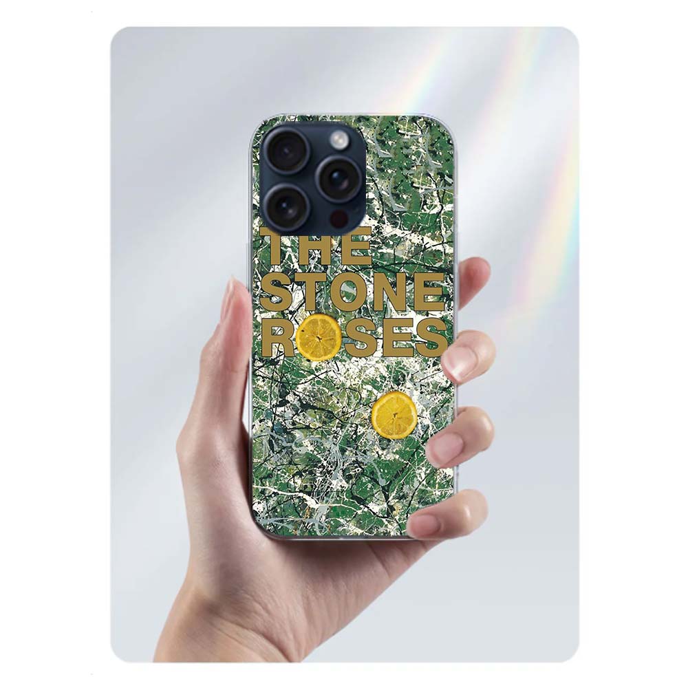Прозрачный чехол Stone-R-Roses для iPhone 17 Air 16 Pro Max 15 Pro 14 Plus 17E 16E 11 13 12 Mini Чехлы Fundas Cell TPU
