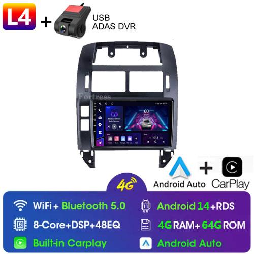 Fortress для Volkswagen Polo Mk4 2001 - 2011 Android автомобильный радиоприемник мультимедийный плеер Carplay Auto Stereo GPS Navi 2din DSP головное устройство