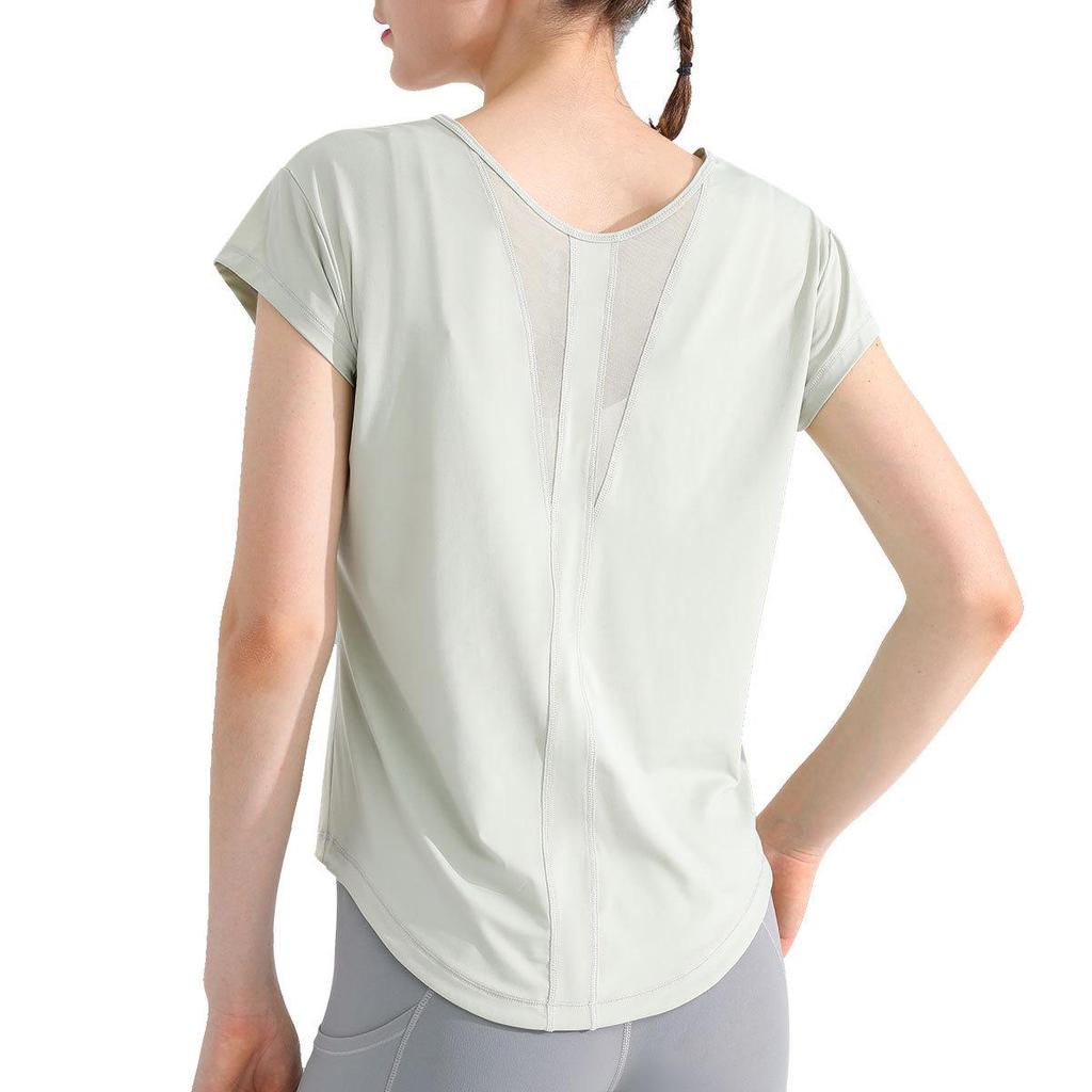 «Женский быстросохнущий свободный топ для йоги и фитнеса»