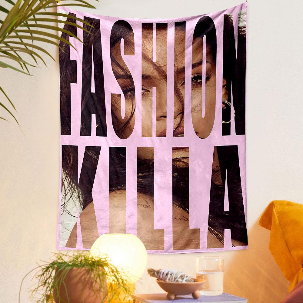 Fashion Killa Style Tapestry Wall Hanging, Streetwear Slogan, Wall Decor for Bedroom Living Room Dorm