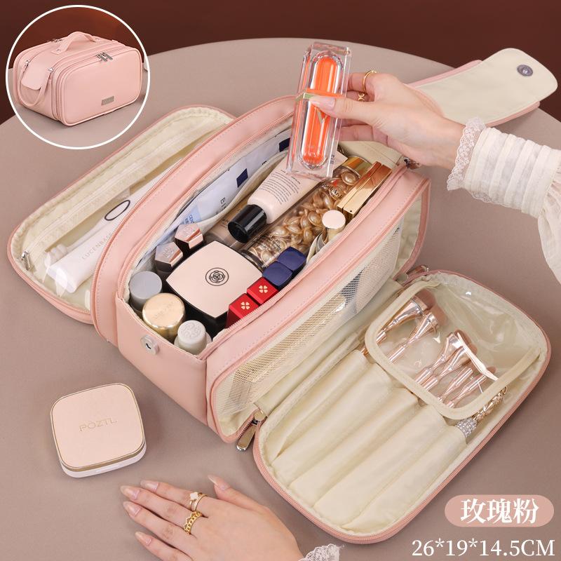 New cosmetic bag women's portable travel large-capacity toilet bag light luxury high-end cosmetic storage bag