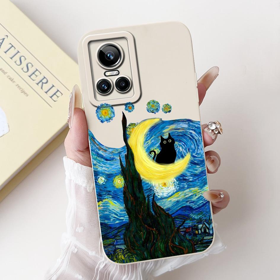 Чехол для Realme GT Neo 3 RMX3561 RMX3560 Ударопрочный Чехол Модный Тюльпан Мягкий Силикон Матовый Чехлы для Телефона Для Realme GT Neo3 Coque
