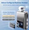 K89/K75 Lavalier Business Bluetooth 5.4 беспроводная гарнитура разговор/музыка 20H ЖК-цифровой дисплей HIFI наушники с микрофоном шумоподавление