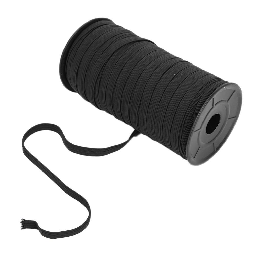 1pcs 100 Yards Length Flat Elastic Ribbon White&Black Elastic Cord Rope Sewing Accessory