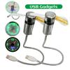 Clock Fans USB Powered Small Night Light Real Time Display Hand Mini USB Fan Flexible Gooseneck LED Clock for Laptop PC Notebook