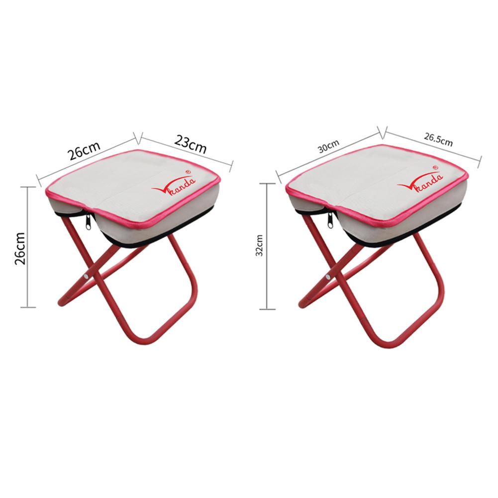 Folding Camping Stool With Bag Portable Metal Compact Camp Footrest Stool Storage Chair For Outdoor Hiking Travel Furniture