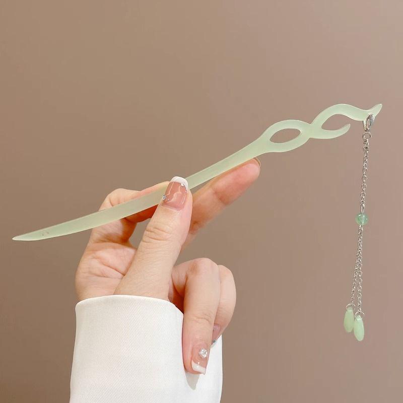 High-End Retro Chinese Tassel Hairpin for Women - Versatile Alloy Hair Clip for Elegant Updos