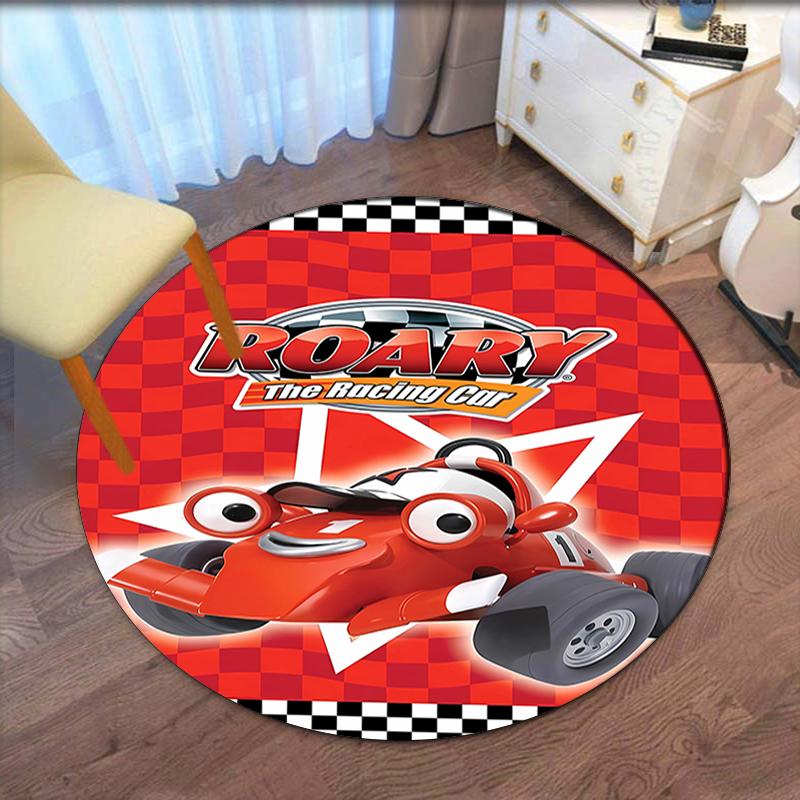 Truck Printed Round Rug Carpet Chair Rug Area Rug Entryway Doormats,for Office Chair Living Room Bedroom Kitchen Room.