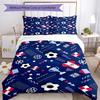 3pcs Soccer Bedding Set Duvet Cover Closure Includes 1 Duvet Cover & 2 Pillowcases, Soft and Comfortable for All Seasons.