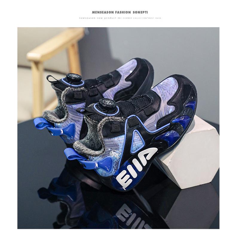 Новые зимние кроссовки для девочек 2025 года для баскетбола и бега - Теплая, утолщенная спортивная обувь для детей среднего и старшего возраста